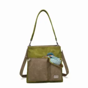 Hi-Di-Hi Schoudertas King Shopper L.Green/Beige