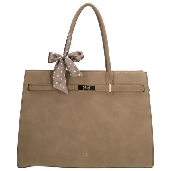 Charm Londen Laptoptas 15.6" The Hamptons Village Taupe - Afbeelding 9