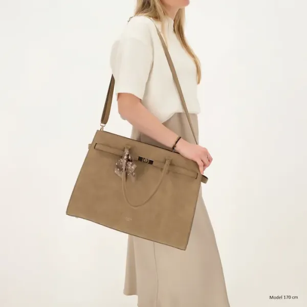 Charm Londen Laptoptas 15.6" The Hamptons Village Taupe - Afbeelding 2