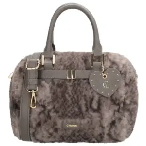 Charm Londen Hand/Schoudertas Stockholm Grijs Slangenprint