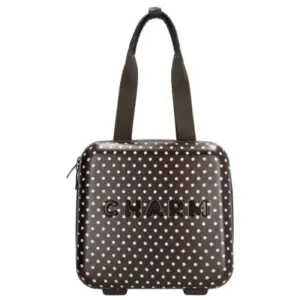 Charm London Beautycase Capetown Dots Wit-Donkerbruin