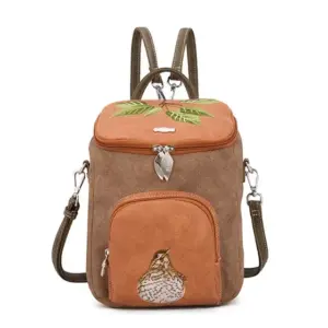 Hi-Di-Hi Hand/Schouder/Rugtas Woods Brown/Orange