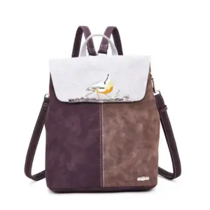 Hi-Di-Hi Rug/Schoudertas Timber Grey/Purple