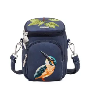 Hi-Di-Hi Schoudertas Folliage Blauw