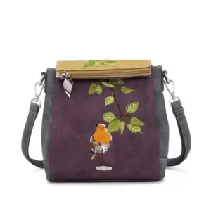 Hi-Di-Hi Schoudertas Tweet Purple/Green