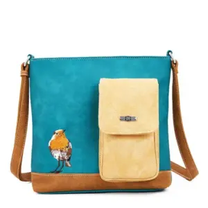 Hi-Di-Hi Schoudertas Quack Teal/Beige