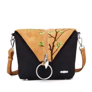 Hi-Di-Hi Hand/Rug/Schoudertas WildflowerBrown/Black